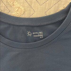 OFFLINE by Aerie Blue Seamless Top